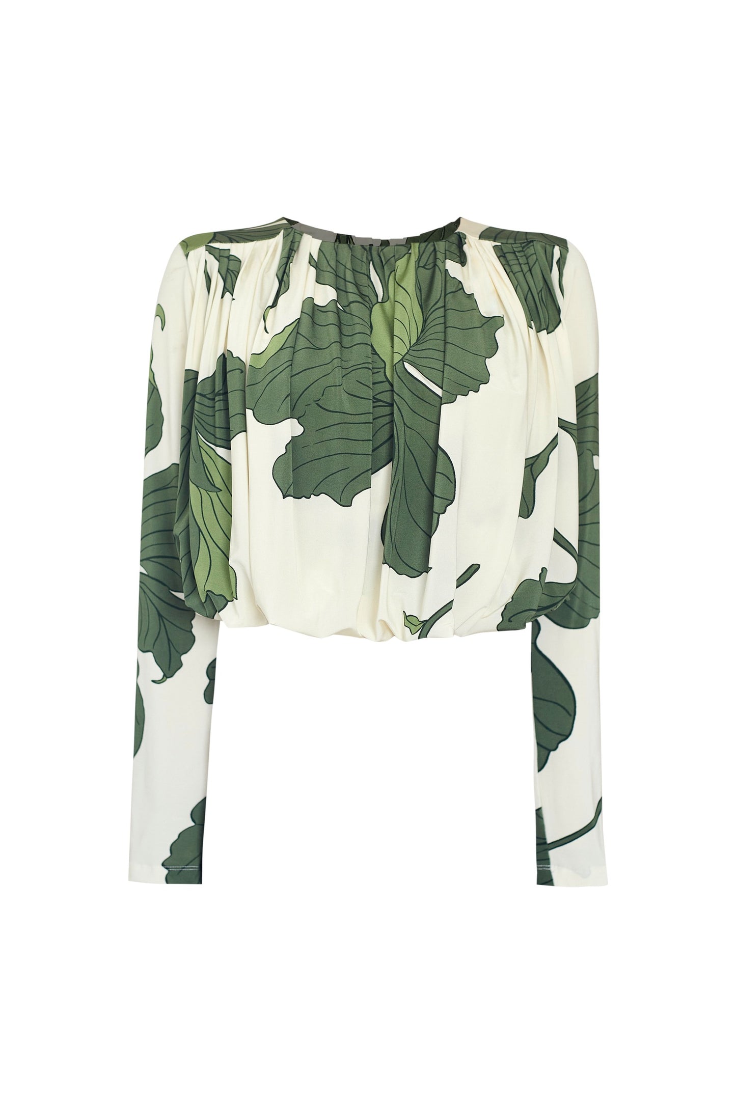 MANAROLA GREEN/NATURAL BLOUSE