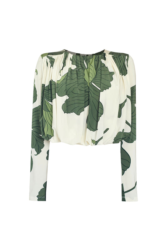 BLUSA MANAROLA VERDE/NATURAL