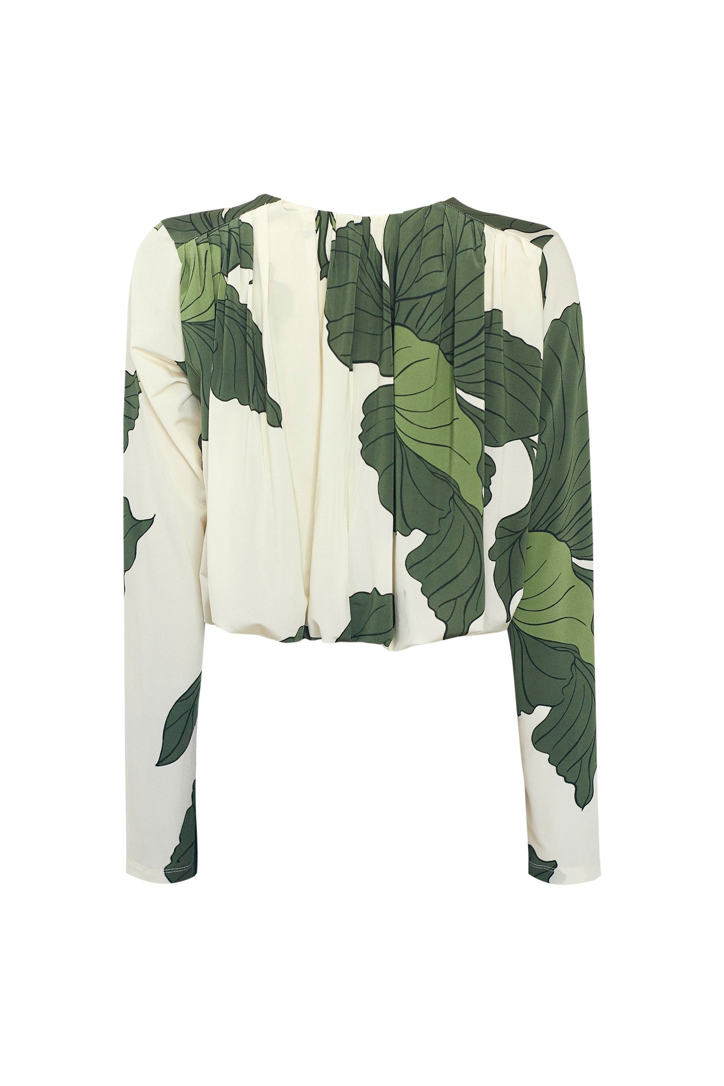 MANAROLA GREEN/NATURAL BLOUSE