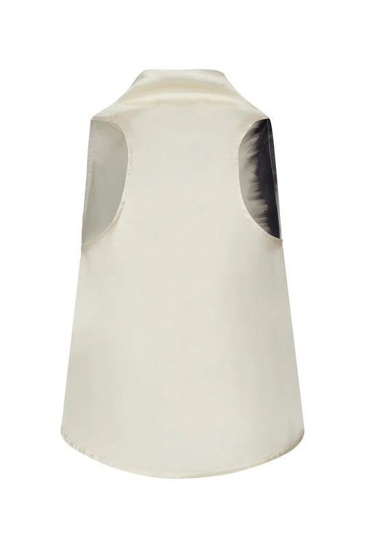 BLUSA NOCHE DE LIRIOS IVORY-NEGRO