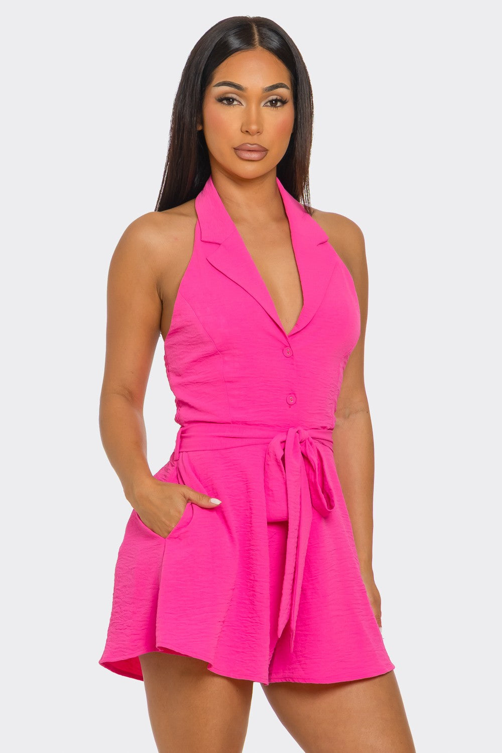 BUTTON UP ROMPER