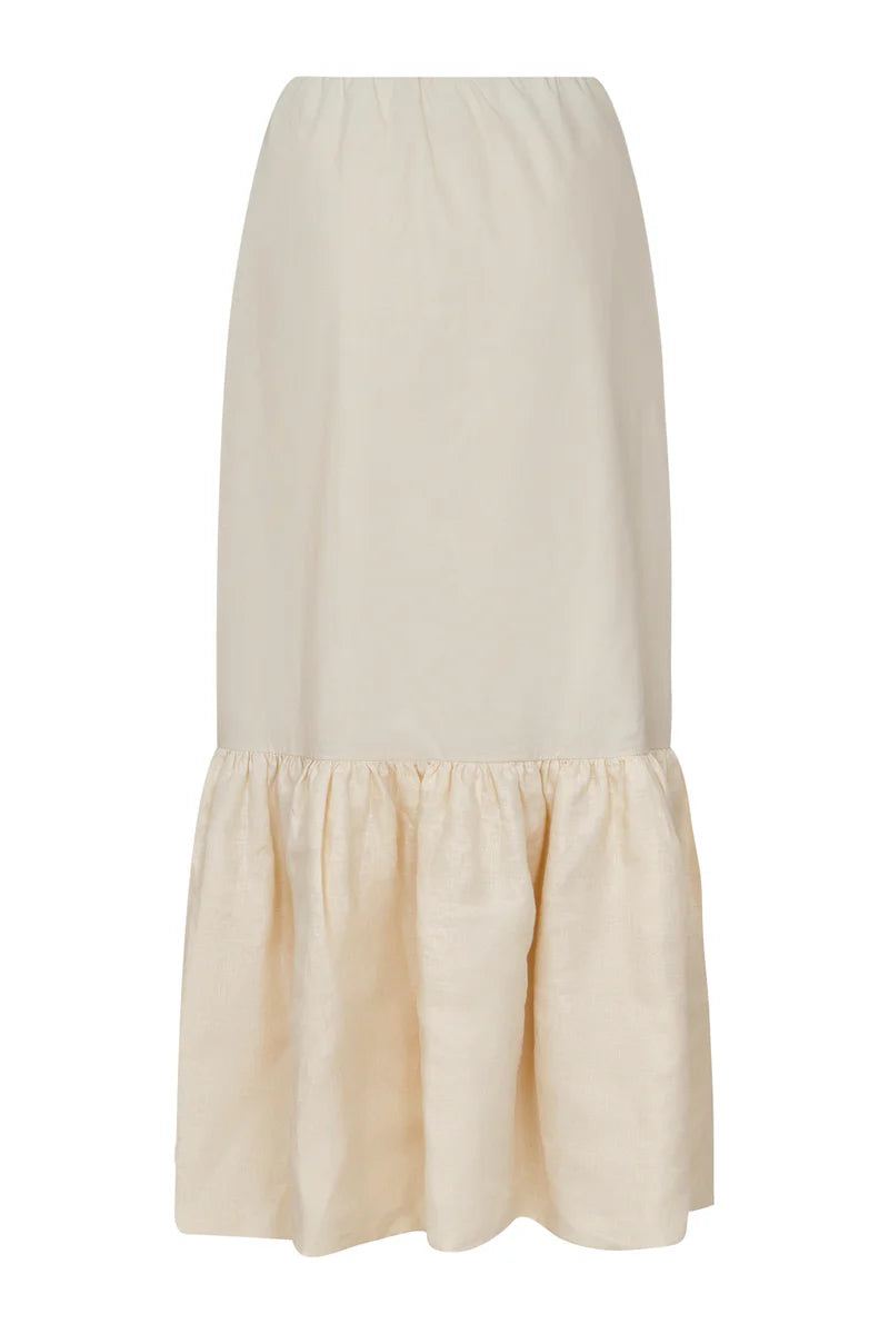 WHITE GARDEN SKIRT LIGHT BEIGE