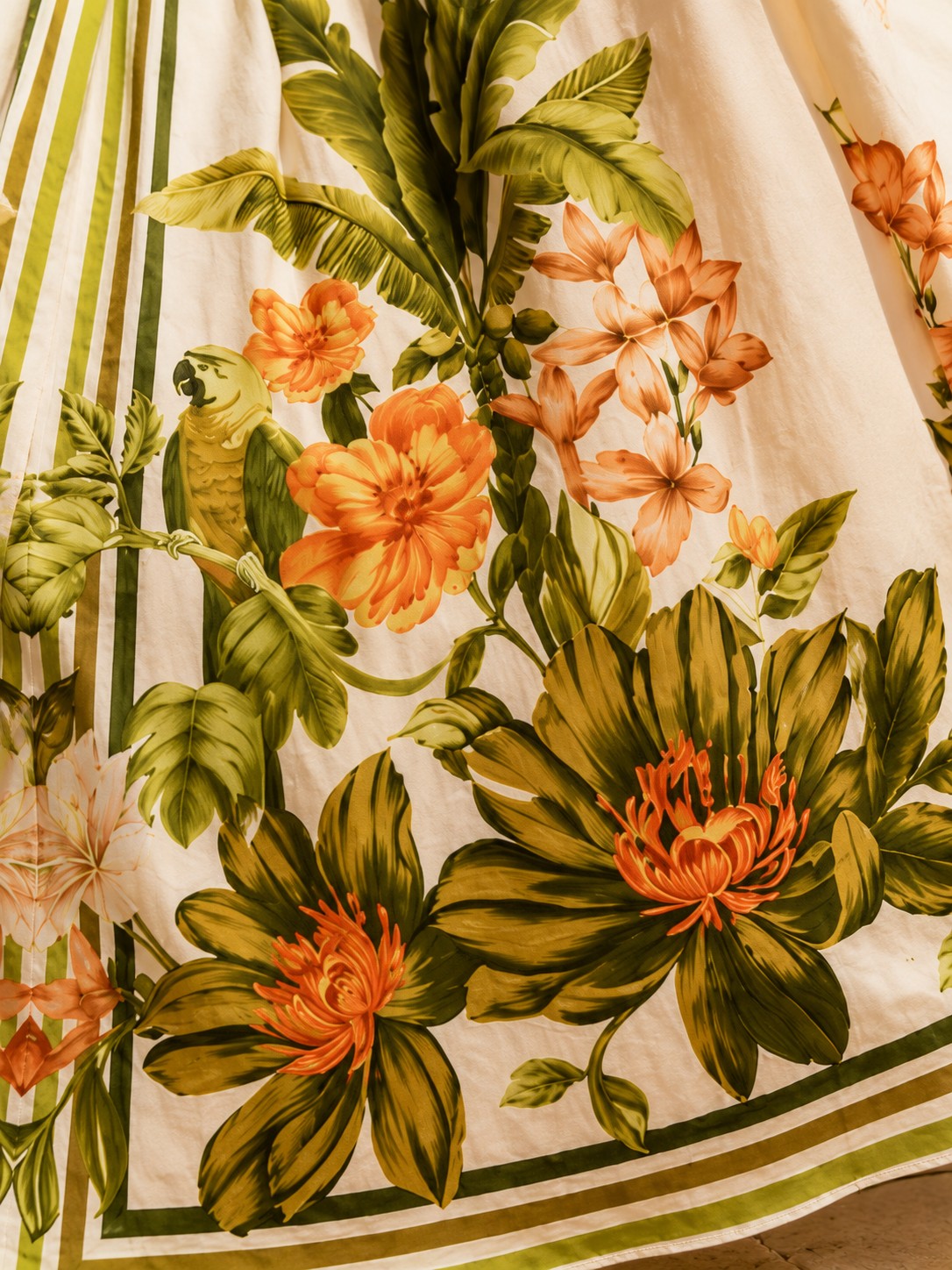 VILLA BOTANICA DEEP V TROPICAL MAXI DRESS