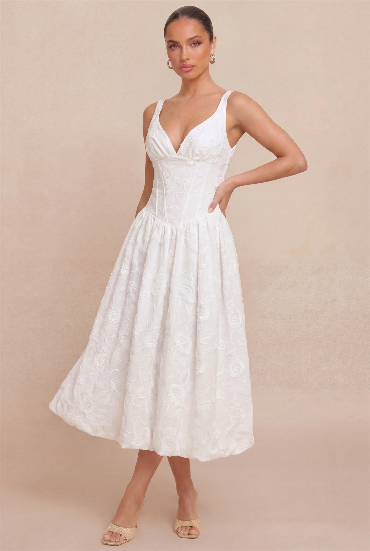 BOTANICAL MIDI DRESS