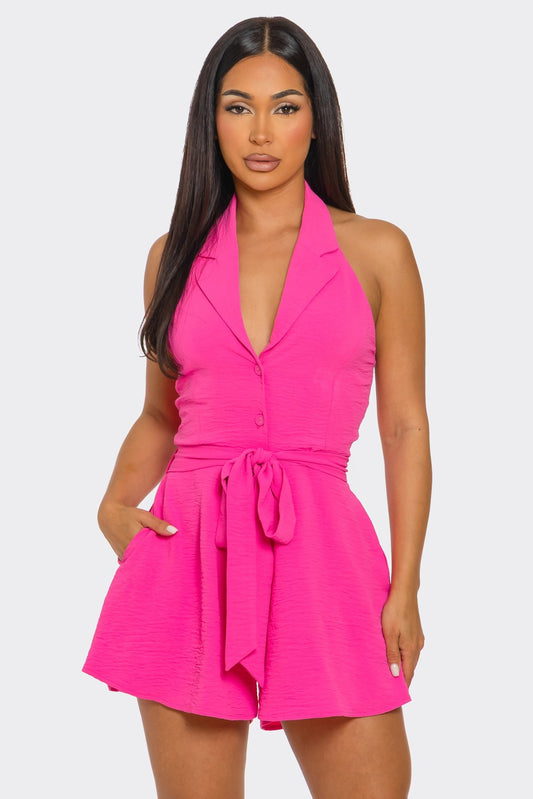 BUTTON UP ROMPER