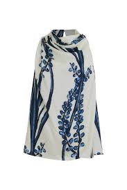 NEW DUNA NAVY NATURAL BLOUSE