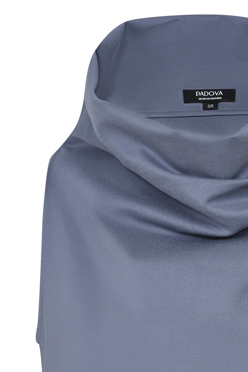 NIGHT OF LILIES BLOUSE DUSTY BLUE