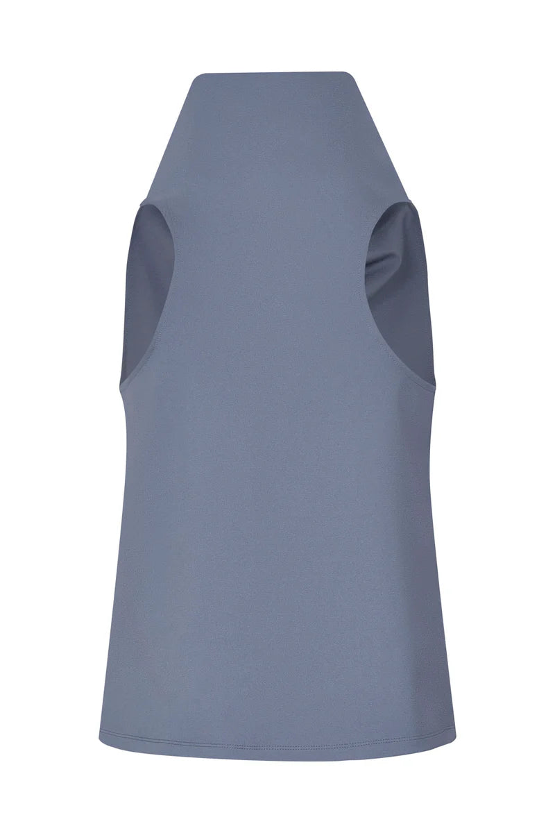 NIGHT OF LILIES BLOUSE DUSTY BLUE