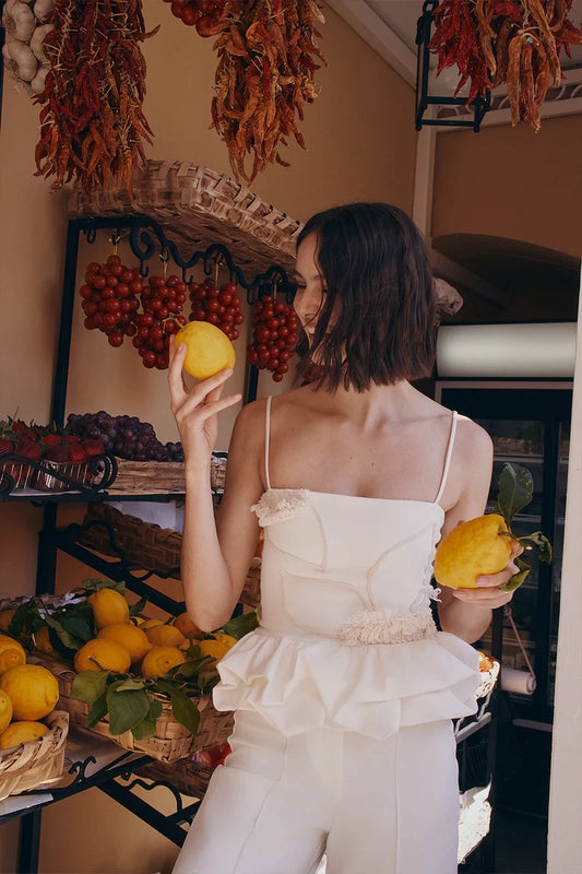 CROP TOP NEW MAIA BORDADA BLANCA