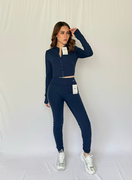 CHAQUETA CROPPED LA AZUL MIDNIGHT CLASSY