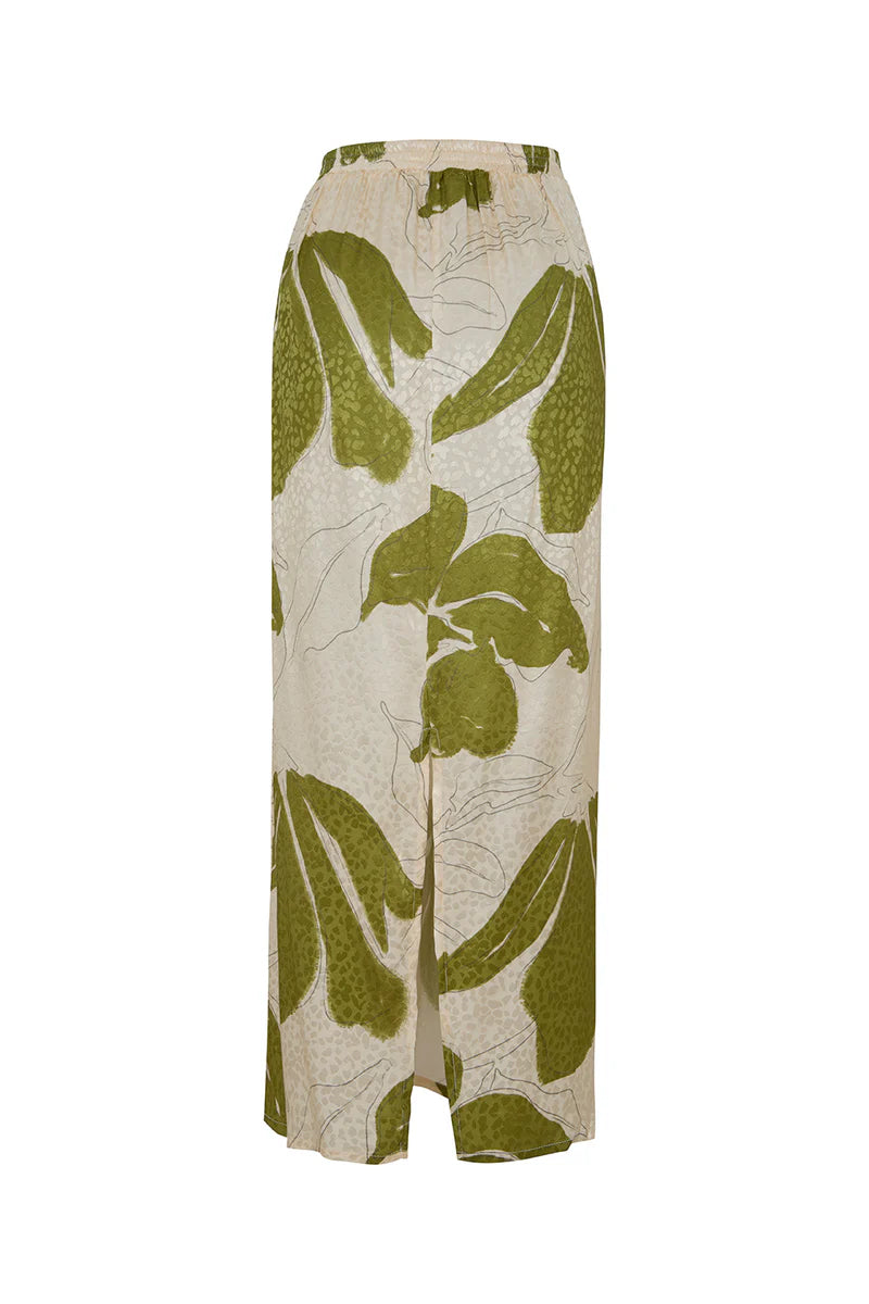 ARABELA PISTACHIO PRINTED SKIRT
