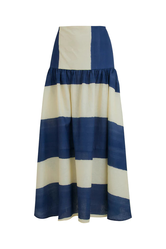JANELLE IVORY BLUE SKIRT