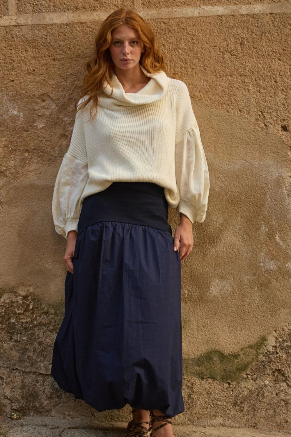 NAVY BLUE CILIA SKIRT