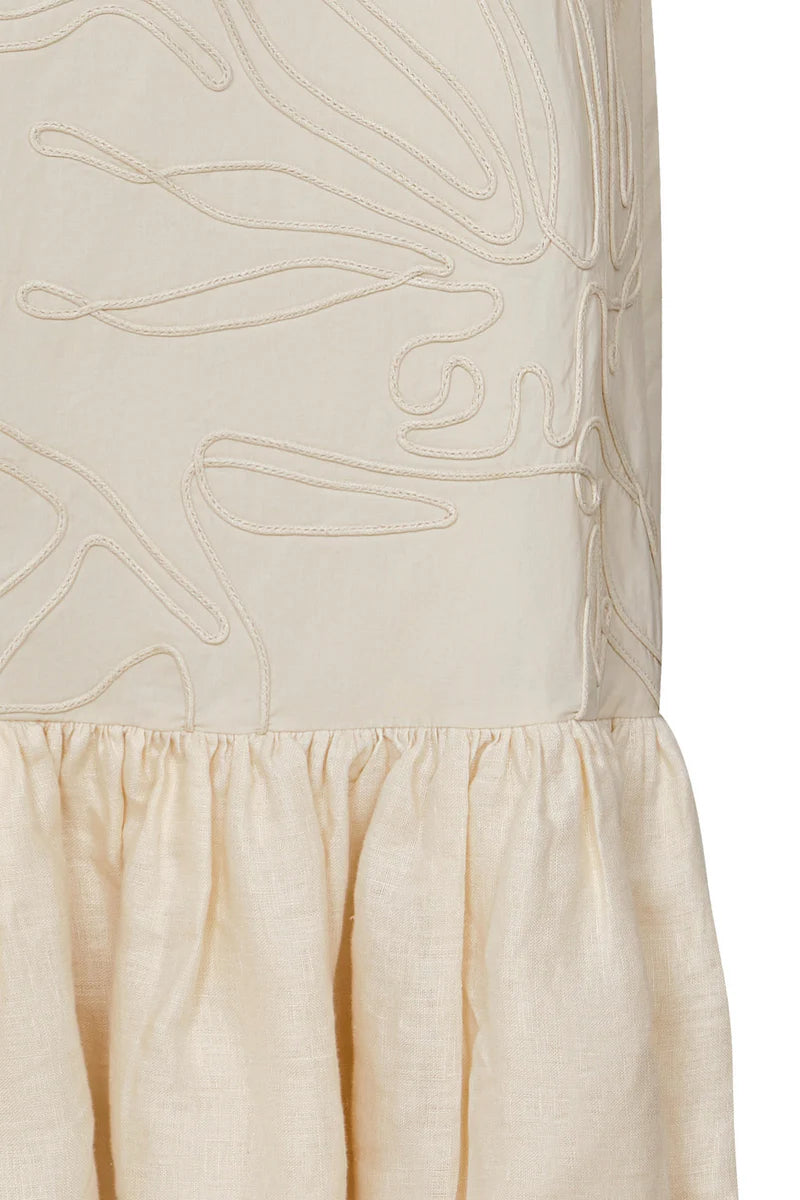 WHITE GARDEN SKIRT LIGHT BEIGE