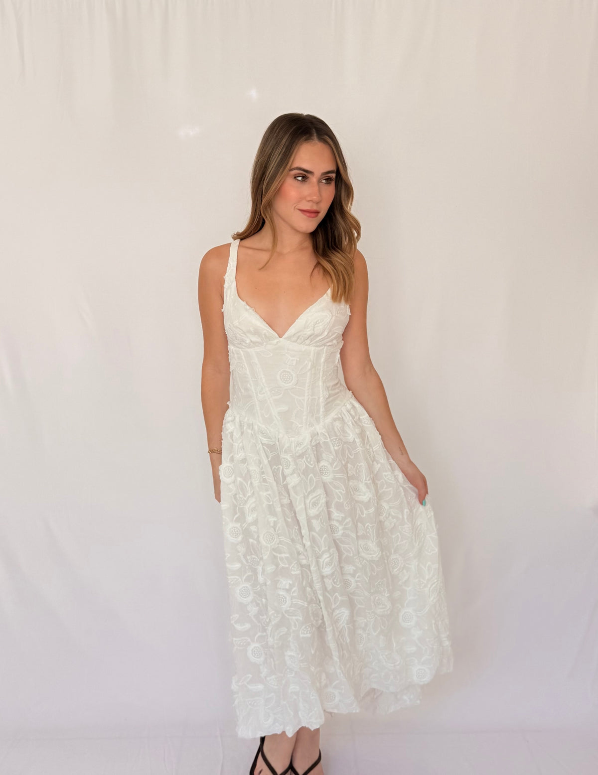 BOTANICAL MIDI DRESS