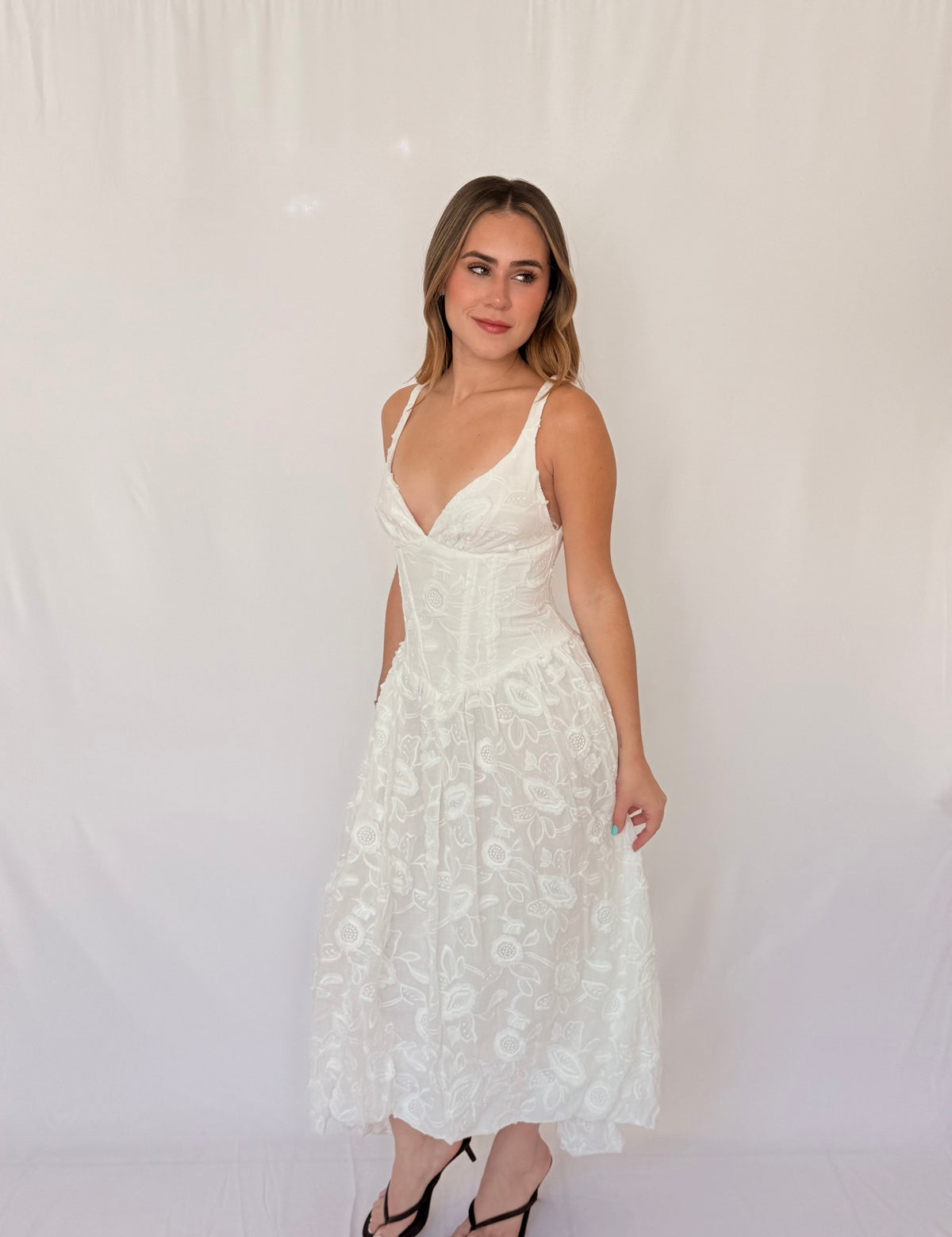 BOTANICAL MIDI DRESS
