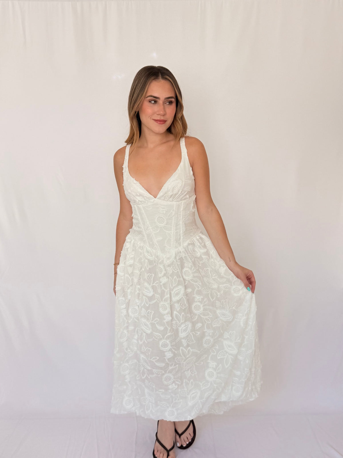 BOTANICAL MIDI DRESS