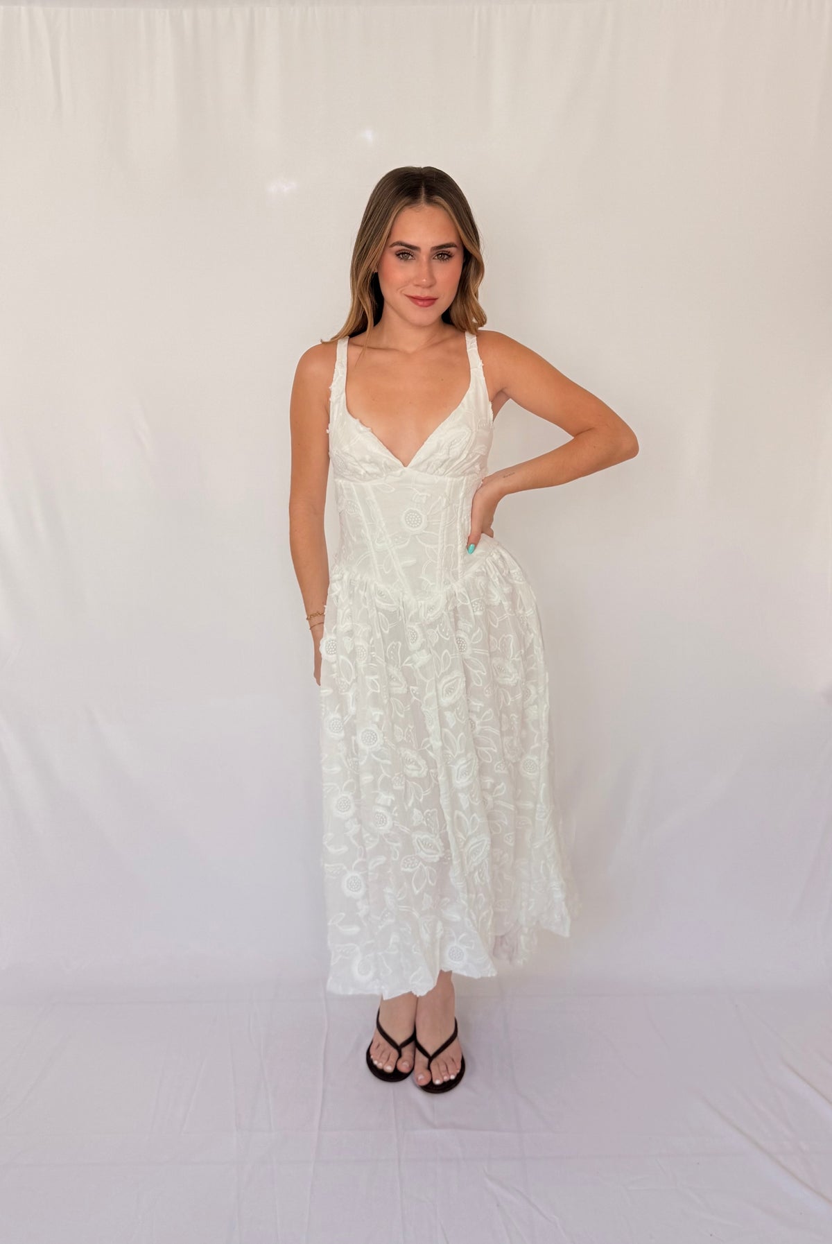 BOTANICAL MIDI DRESS