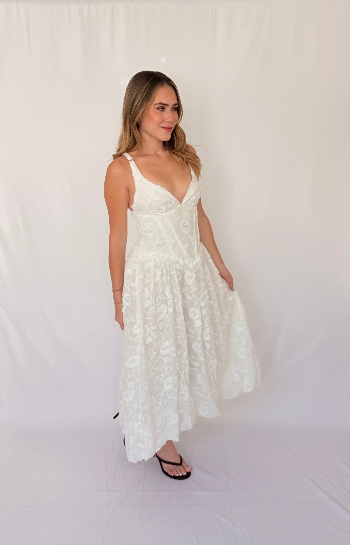 BOTANICAL MIDI DRESS