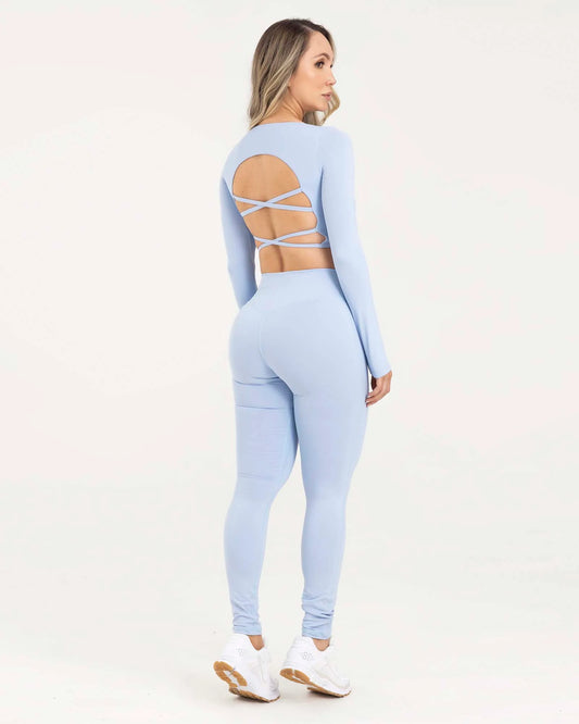 LEGGINGS AZUL BABY PILATES FIBER