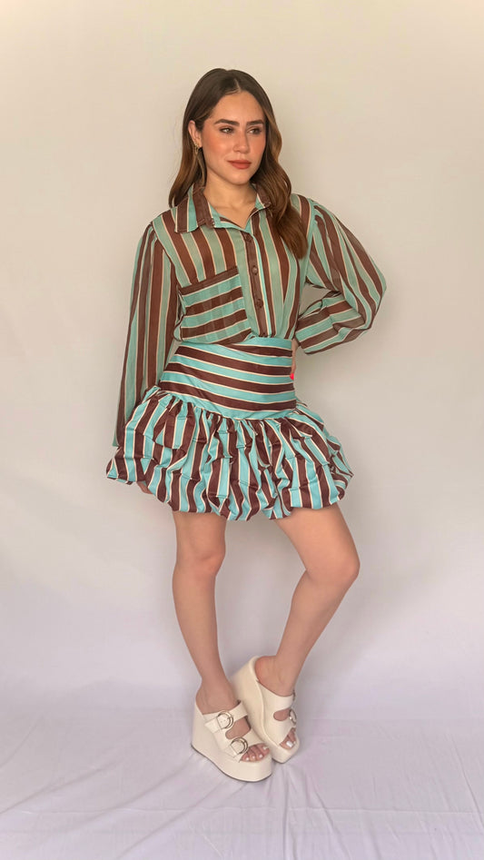 SET RAICES FALDA Y CAMISA