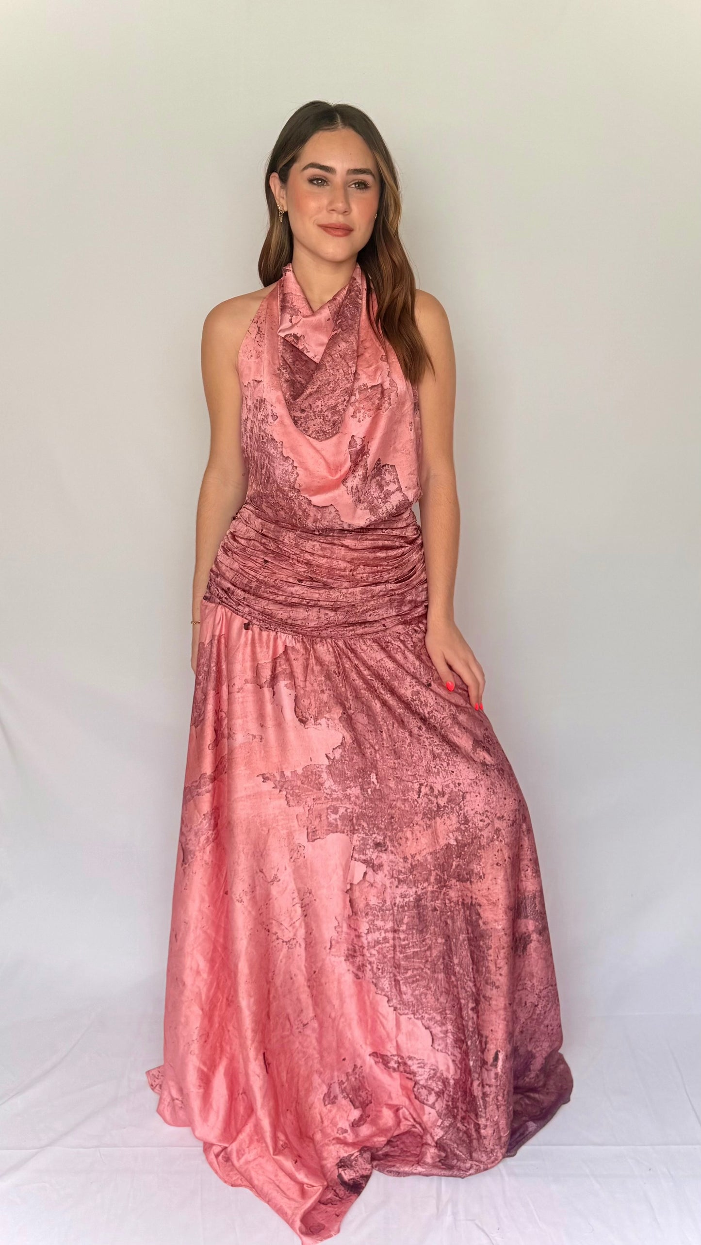 VESTIDO LIENZO ROSA