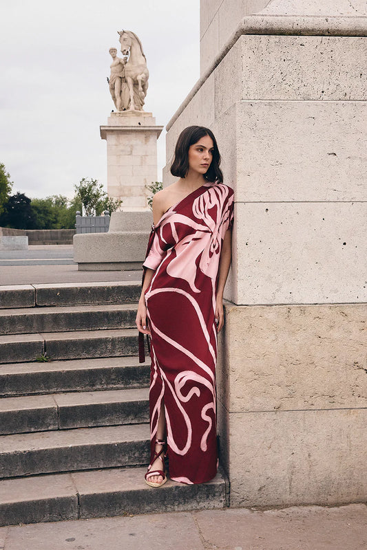 VESTIDO JÉTE BURGUNDY PINK