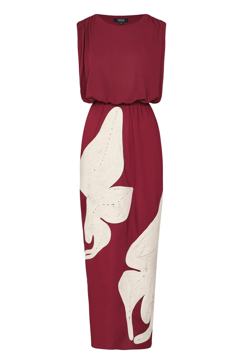 VESTIDO MONTE ABBEY VINOTINTO