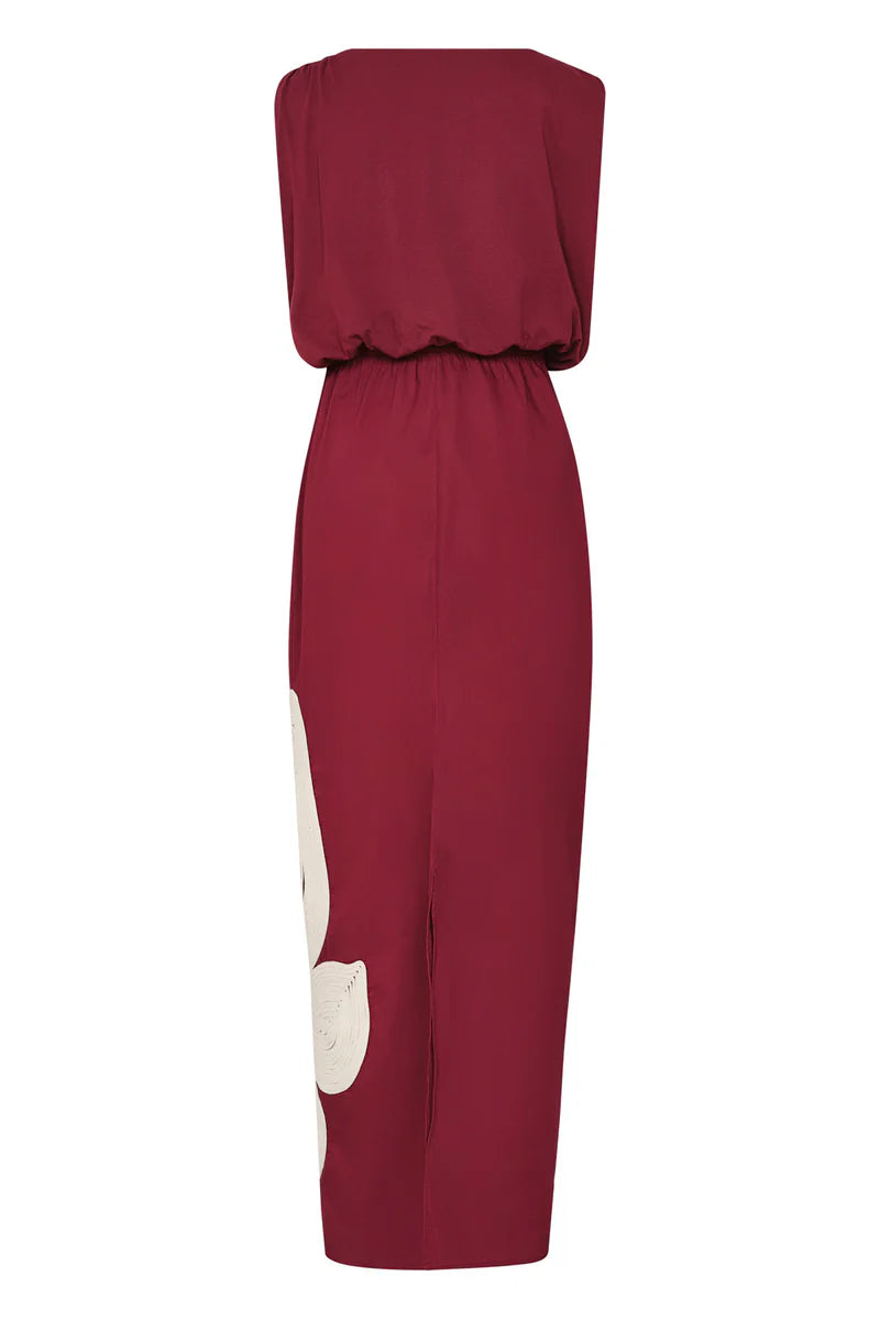 VESTIDO MONTE ABBEY VINOTINTO